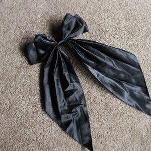 Elegant Black Satin Bow